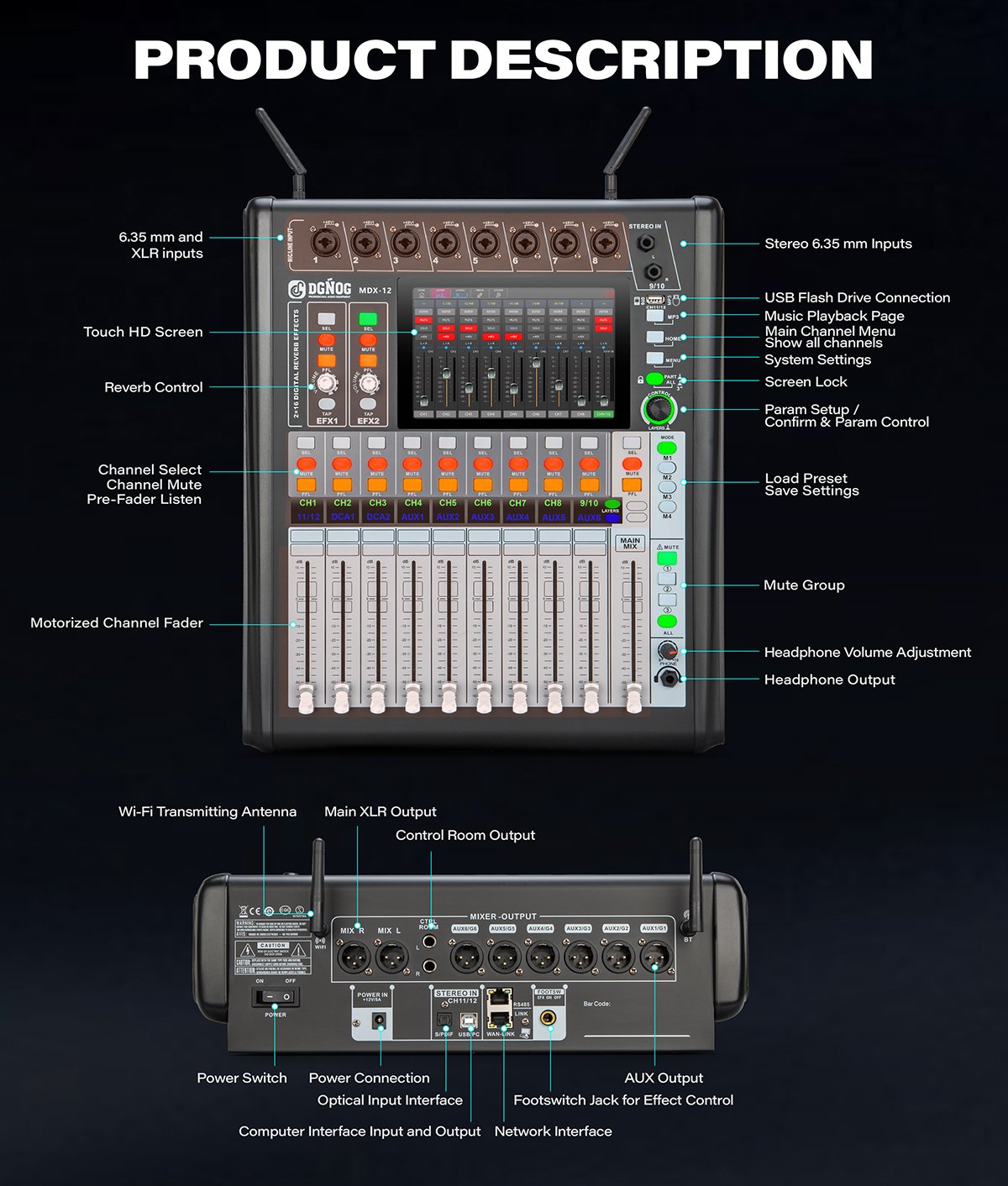 MDX-12 professional digital mixer