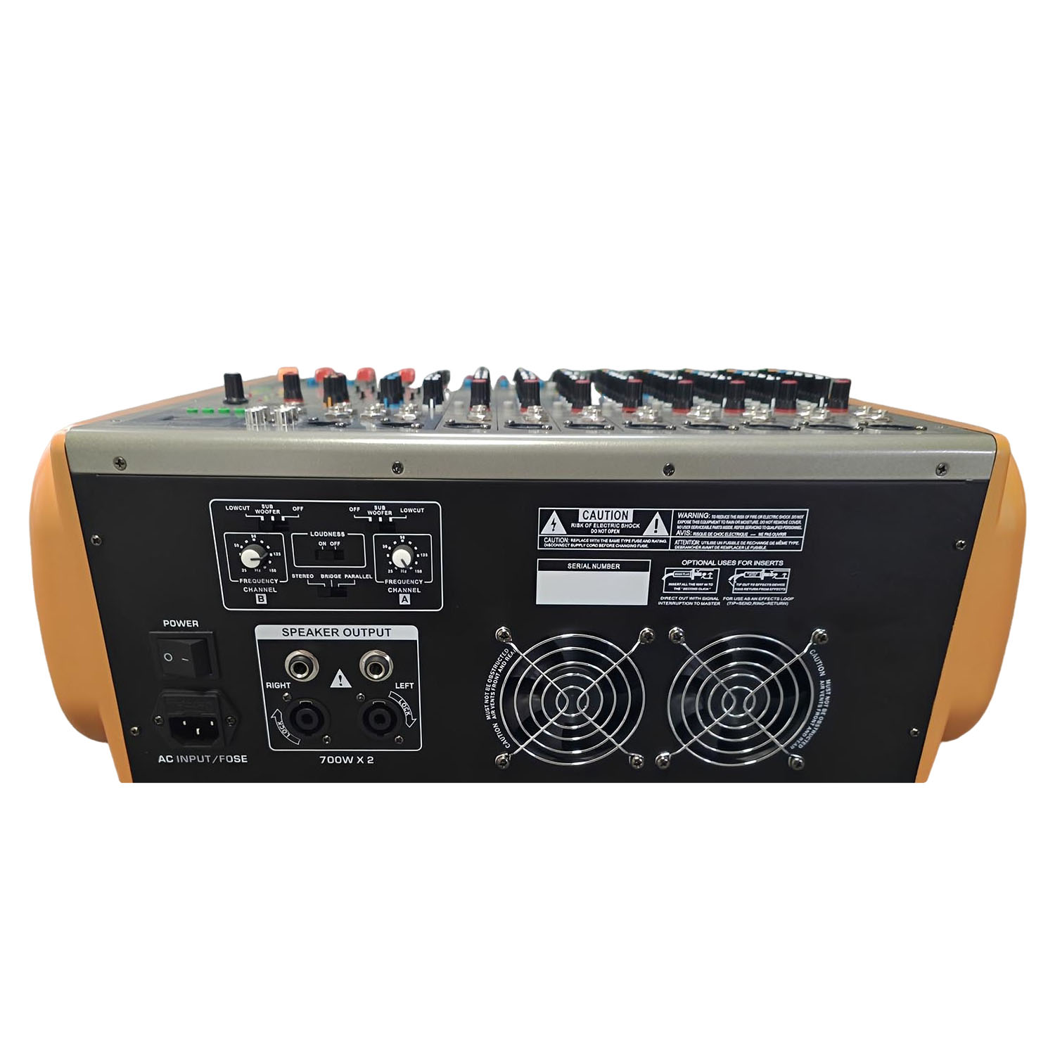PM99-8 professional powered mixing console view 3