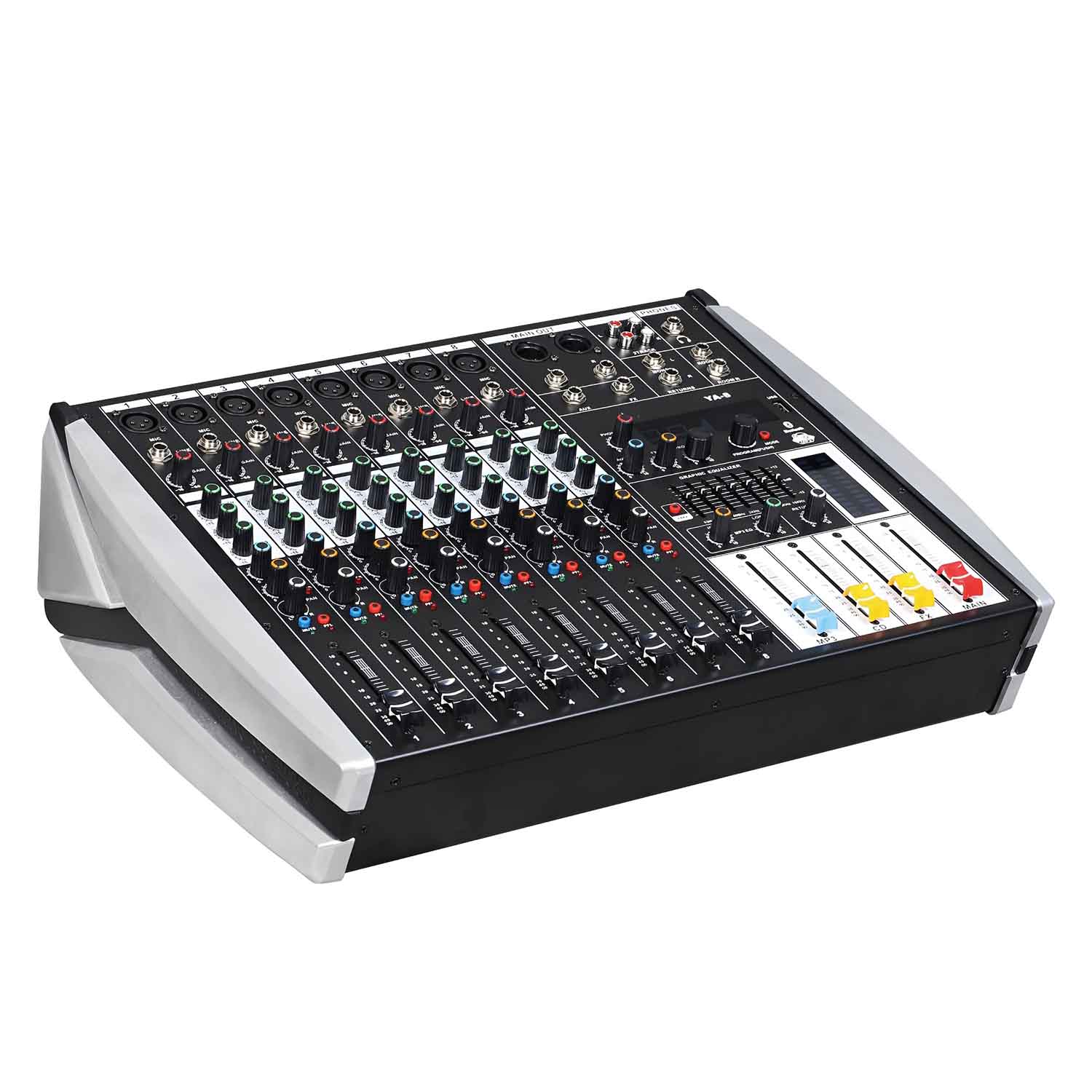 YA-12 professional powered mixing console view 3