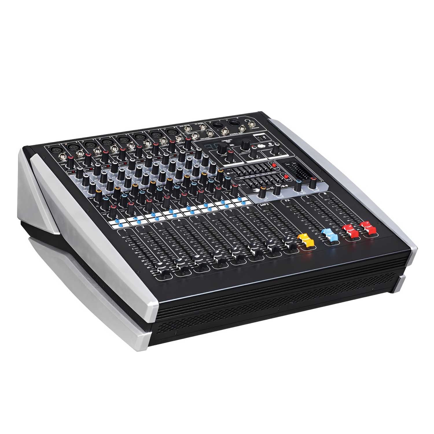 YD-6 professional powered mixing console view 3