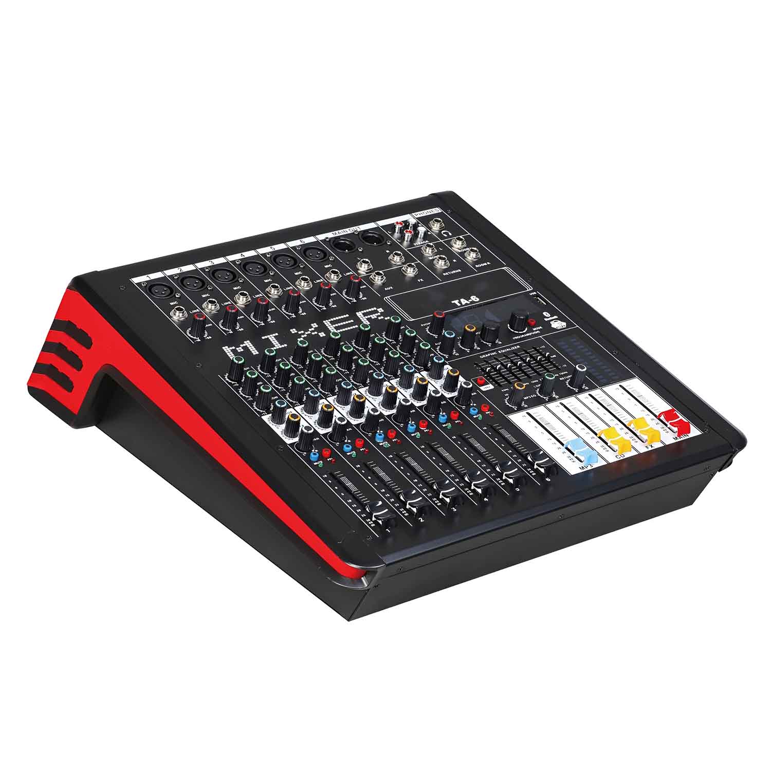 TA-12 professional powered mixing console view 3
