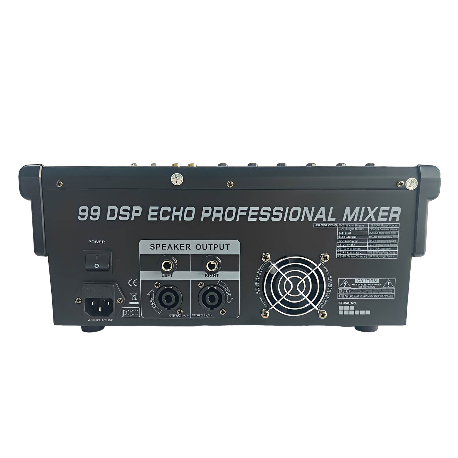 MINI-B 1202D powered mixing console view 2