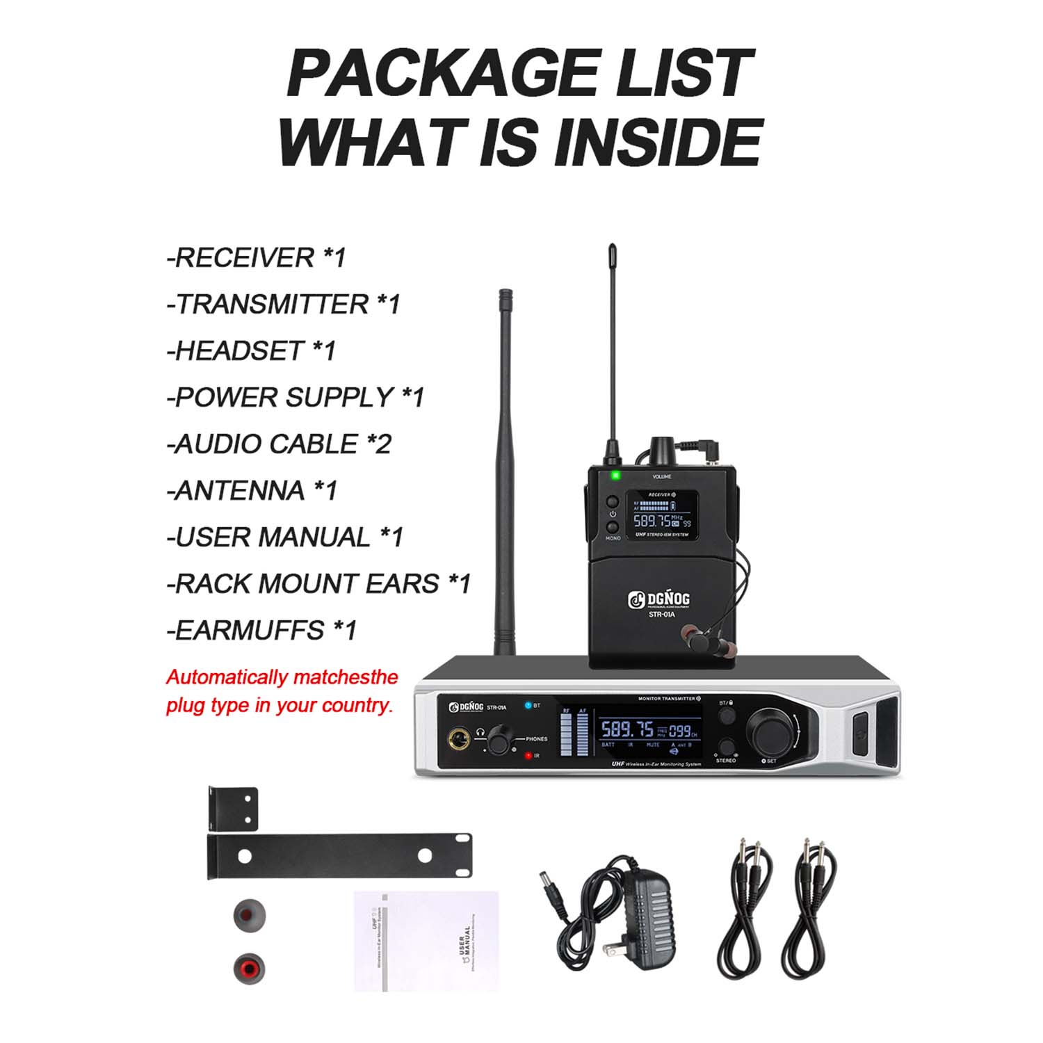 STR-01A wireless in ear monitoring system view 5