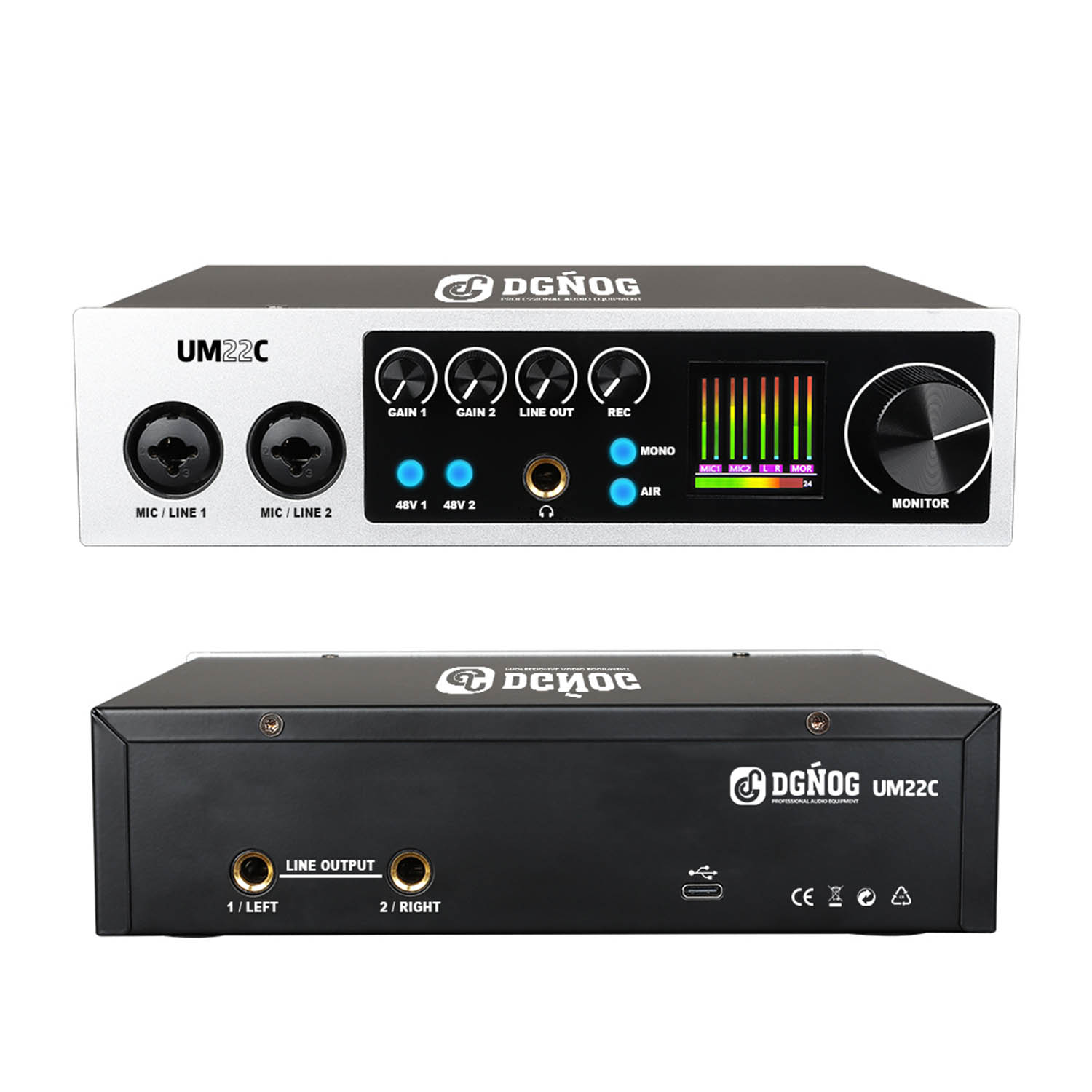 UM22C USB-C audio interface view 2