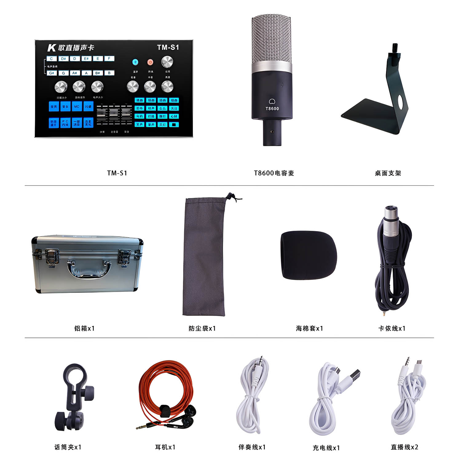 TM-S1 and T8600 live audio set view 1