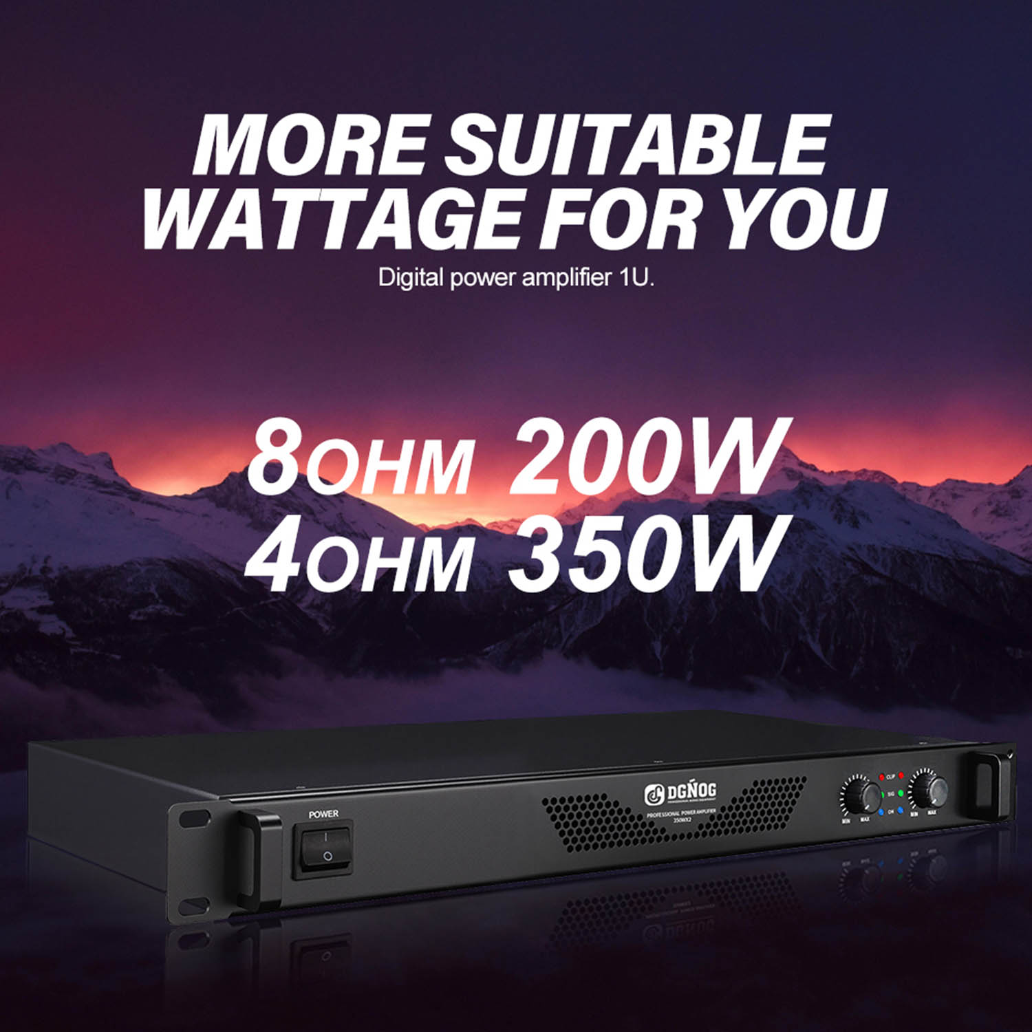 DA2200 2 channel digital power amplifier view 4