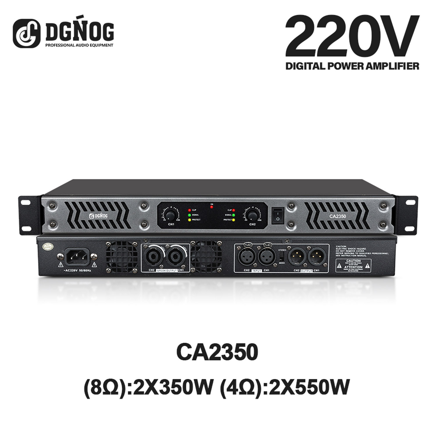 CA2350 four channel digital power amplifier view 2