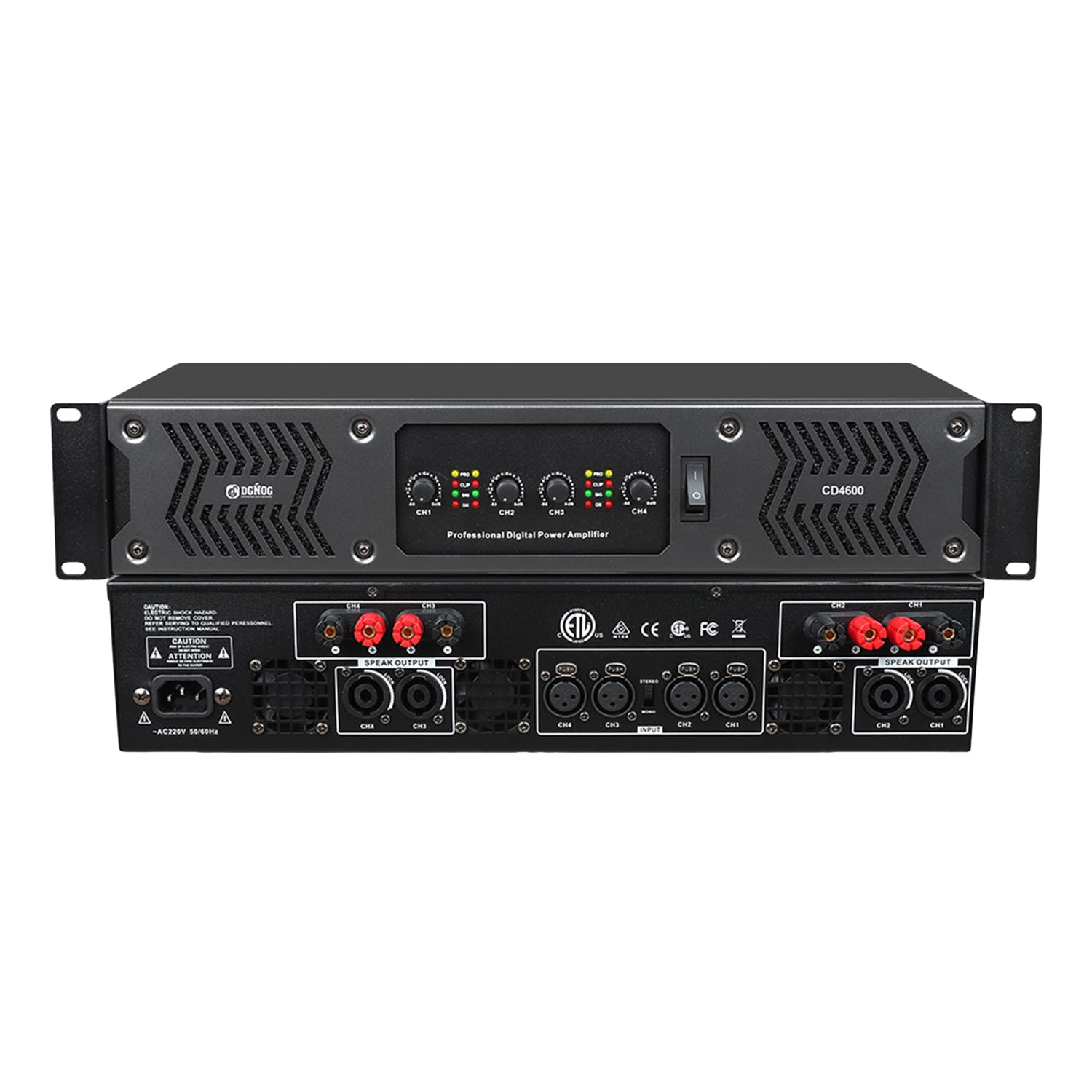 CD4600 four channel digital power amplifier view 1