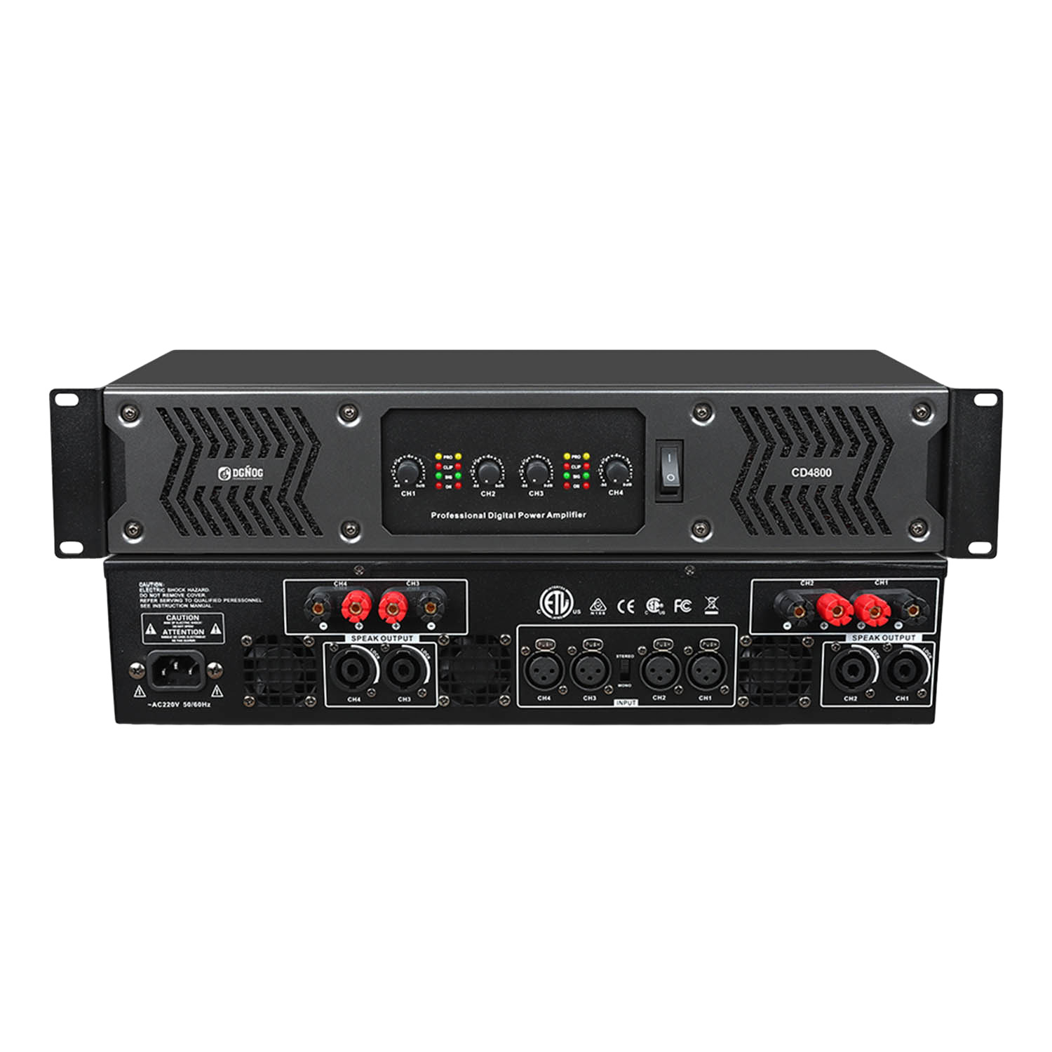 CD4800 four channel digital power amplifier view 1