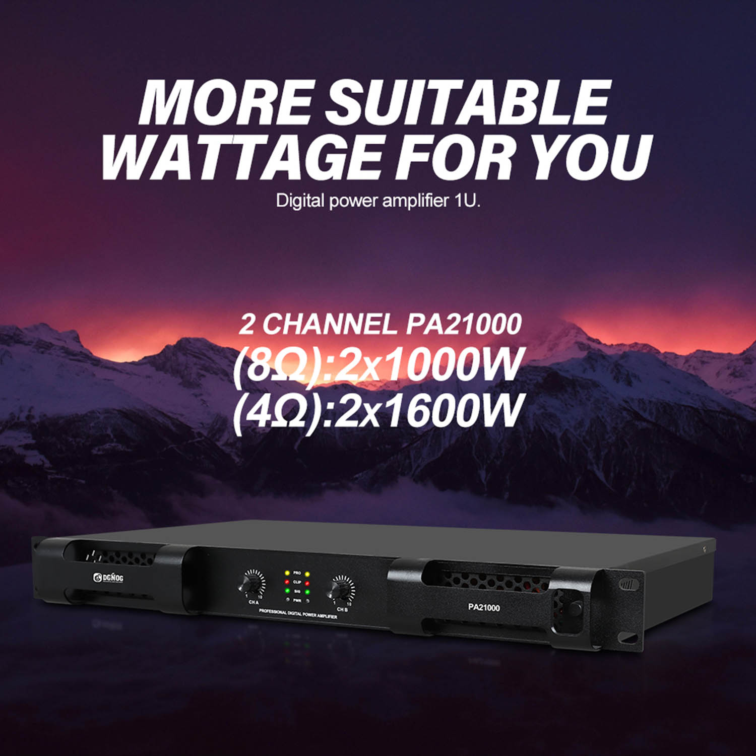 PA21000 digital power amplifier view 4