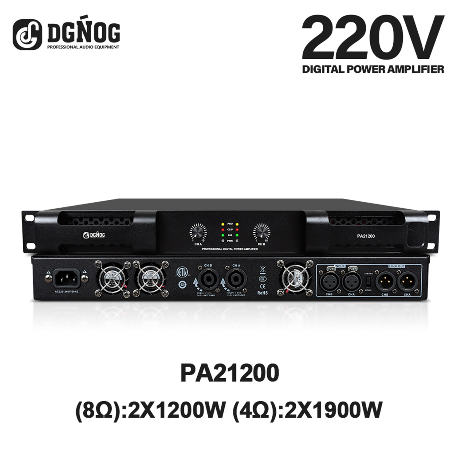 PA21200 digital power amplifier view 2