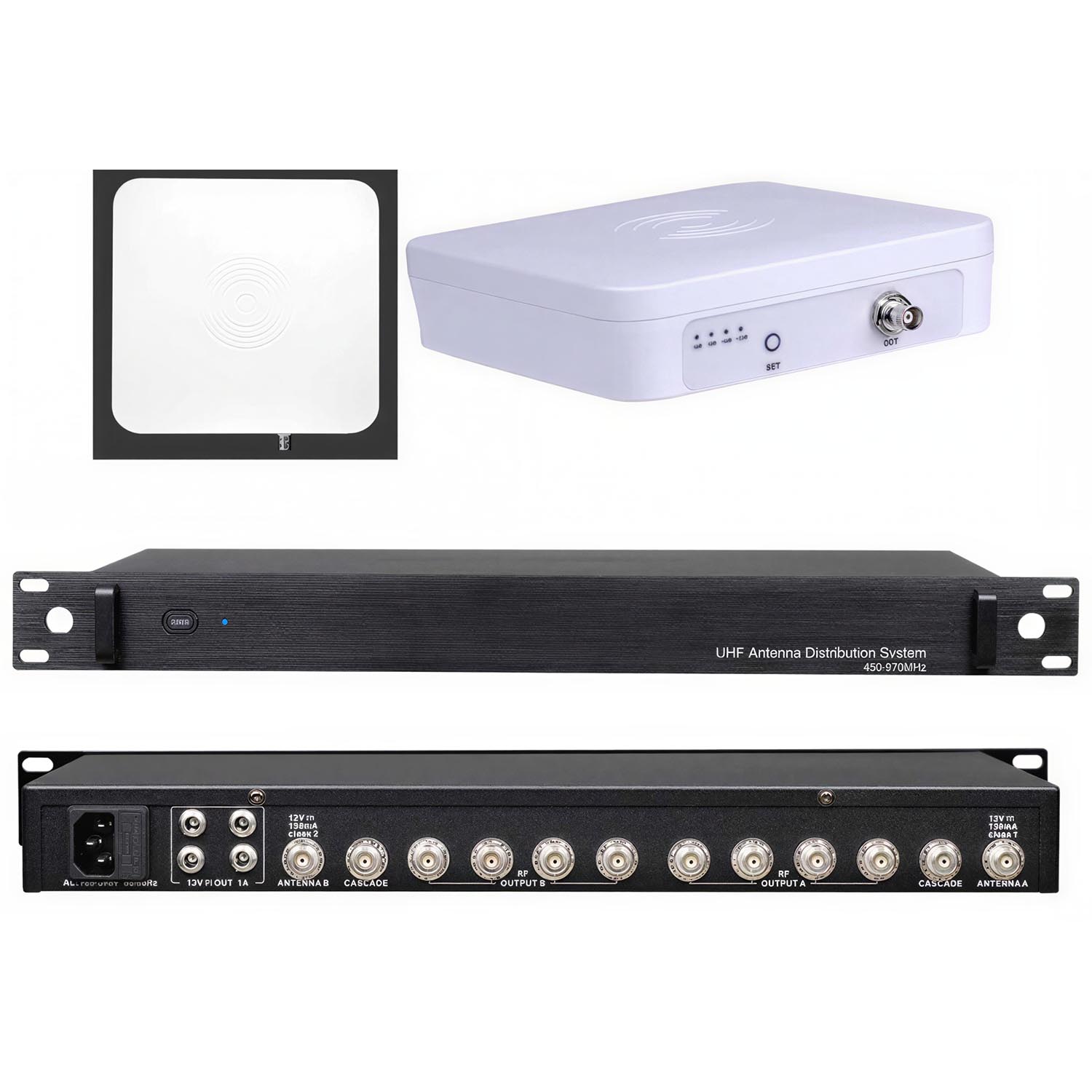 A730+A3000 10-channel microphone antenna amplifier view 1
