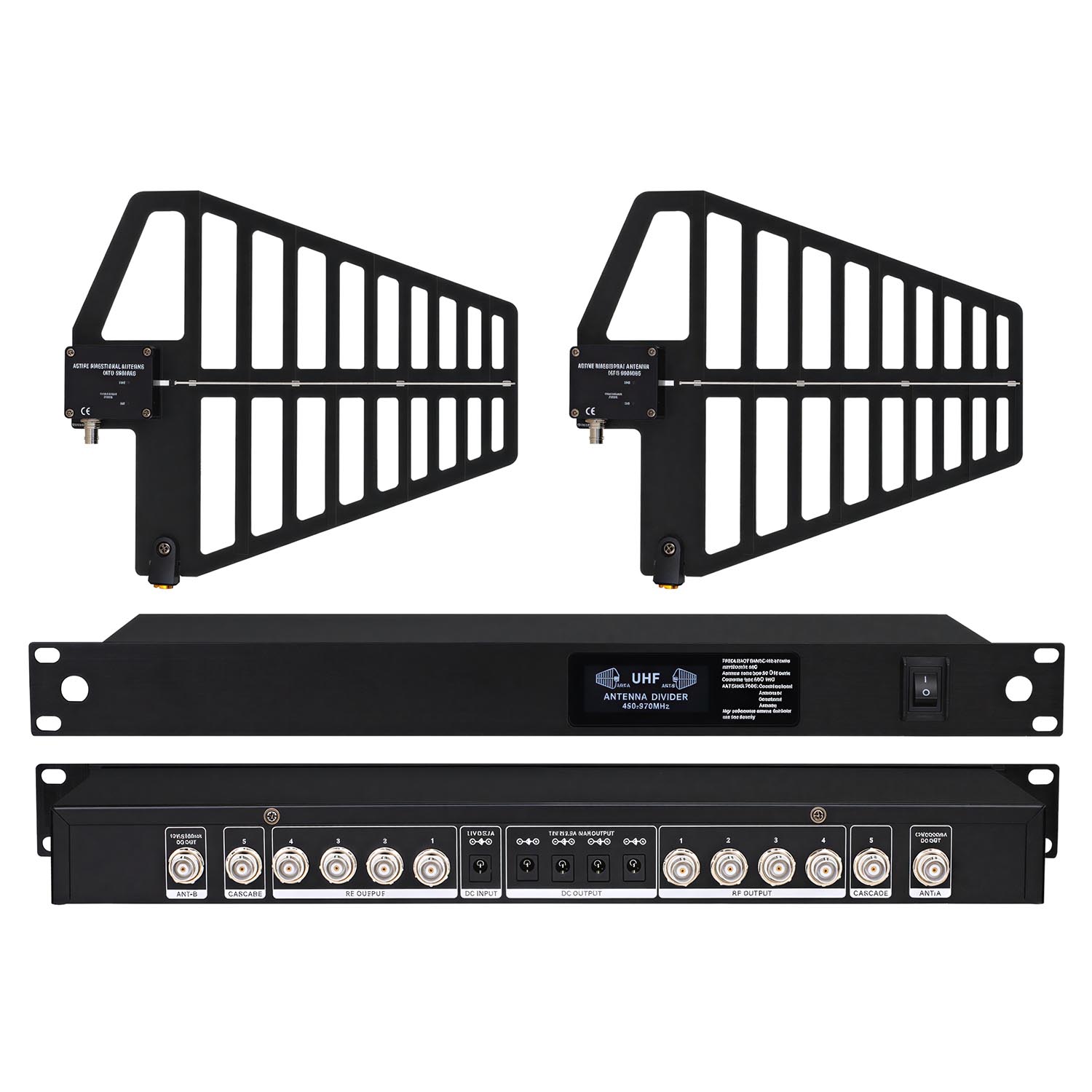 UA895+U85 10-channel microphone antenna amplifier view 1
