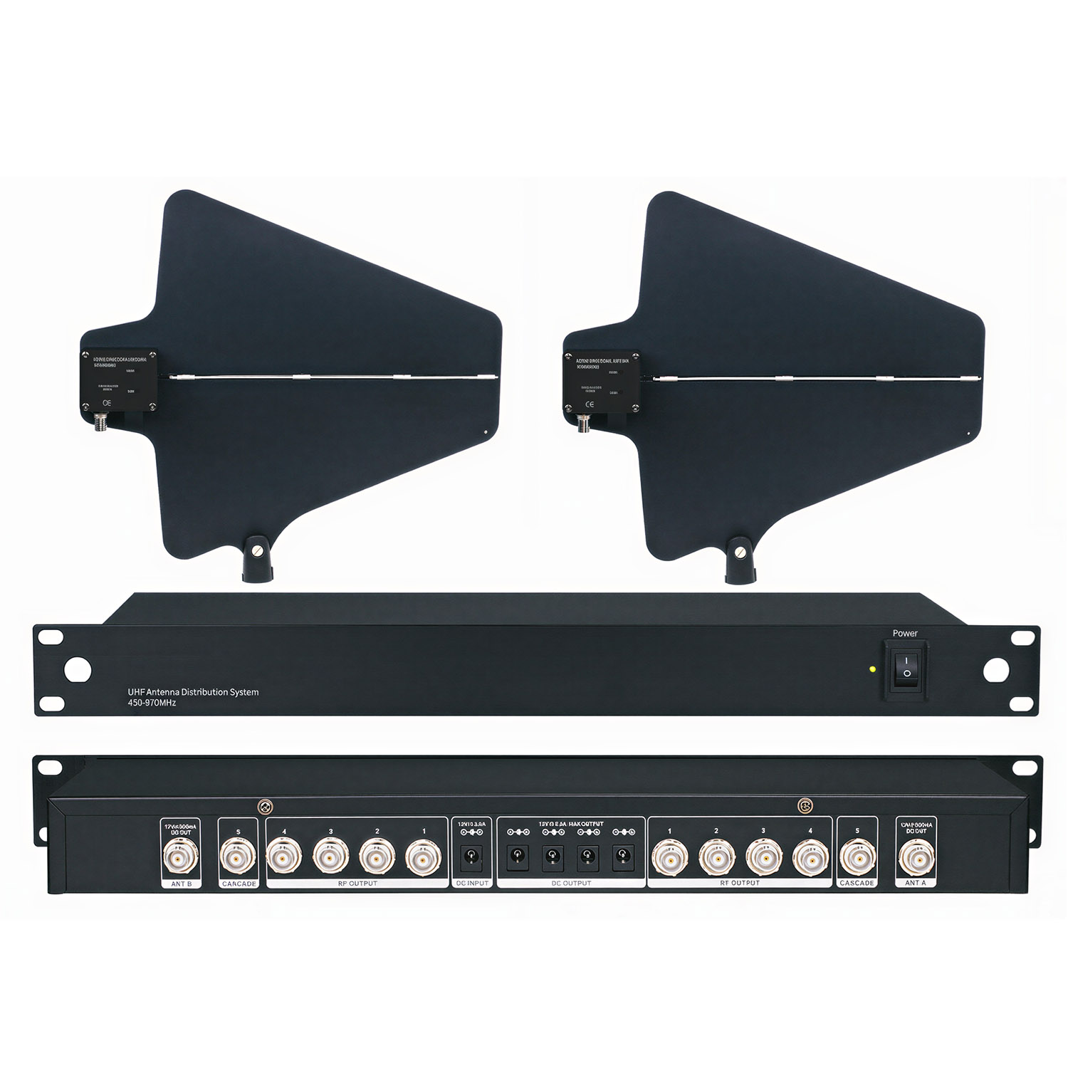 UA844+U84 10-channel microphone antenna amplifier view 1