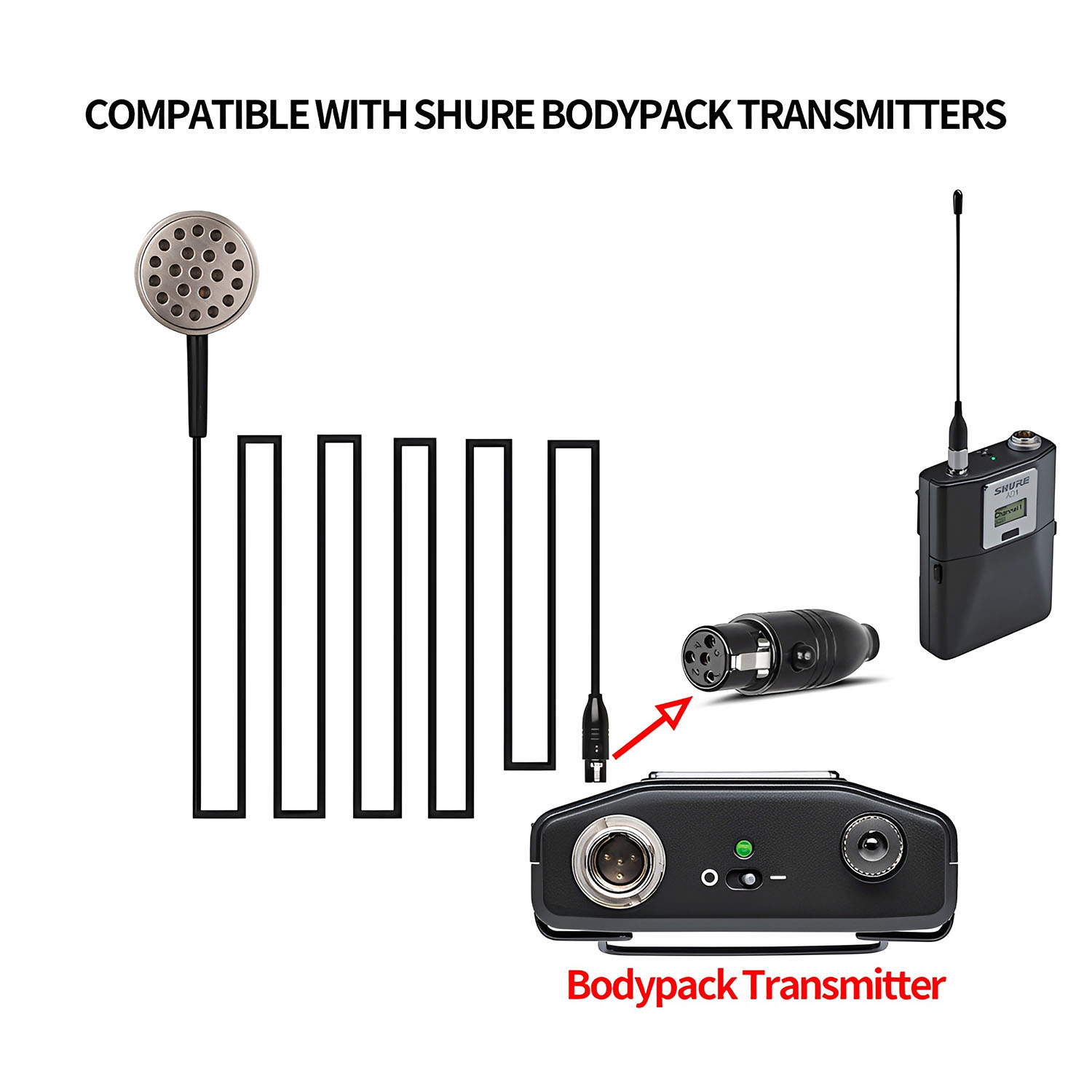 DG411 miniature string instrument pickup microphone view 4