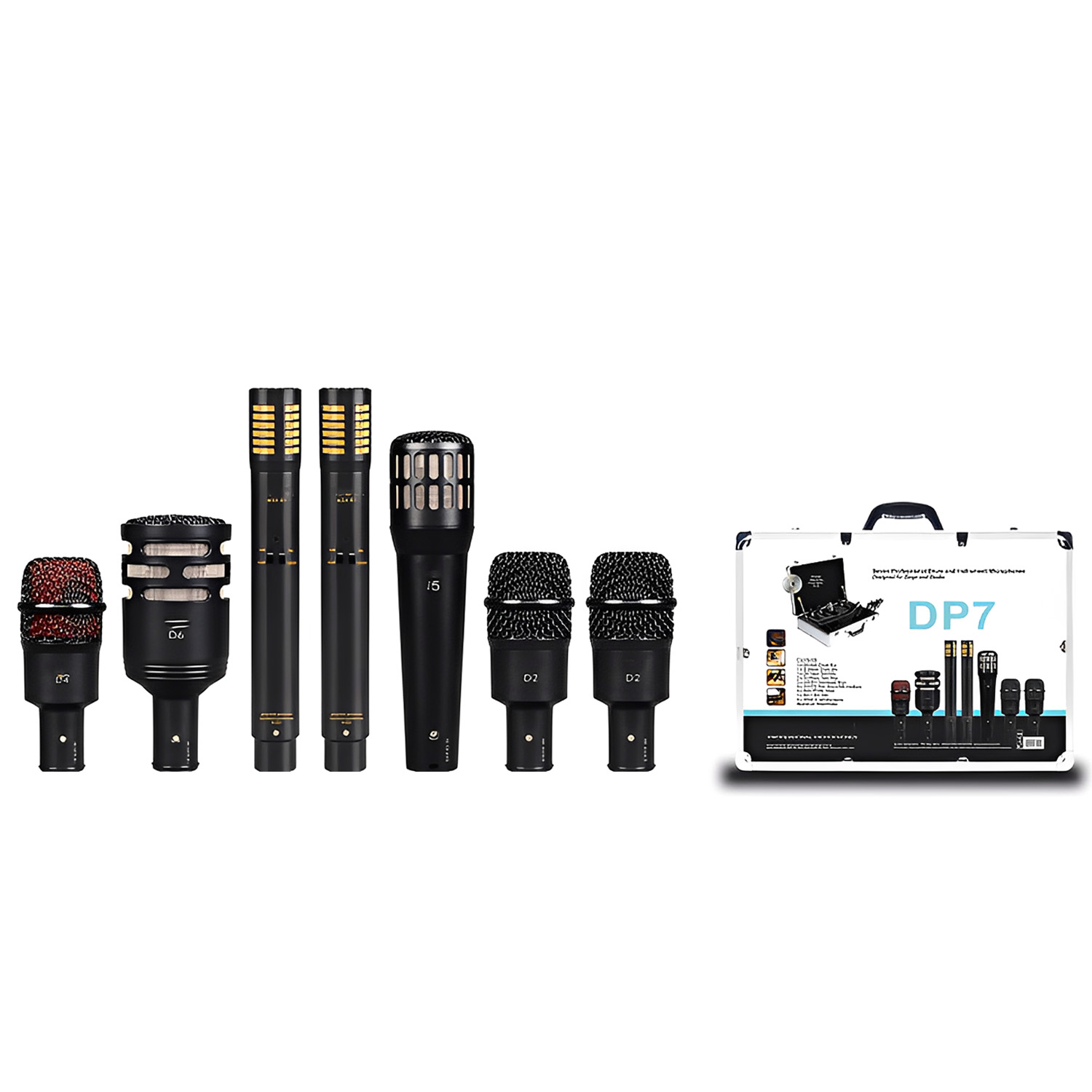 DP7 professional drum microphone set view 1