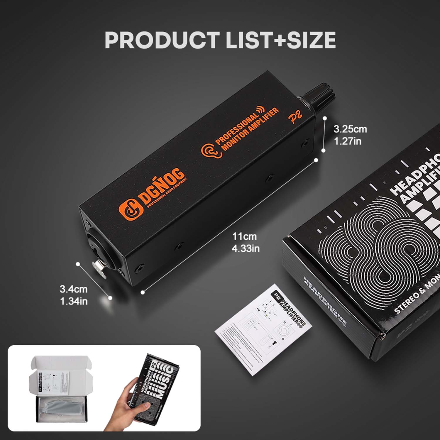 P2 in-ear monitor headphone amplifier view 5