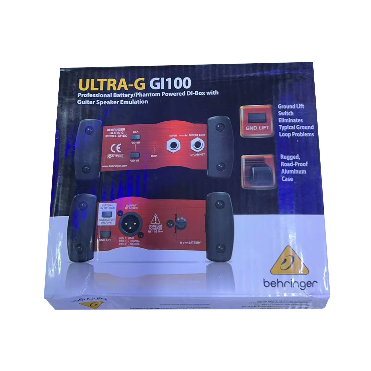 GI100 phantom power DI box view 2