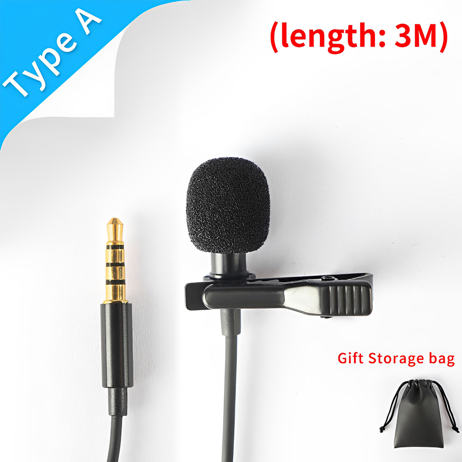 BY-M2 Lightning lavalier microphone view 2