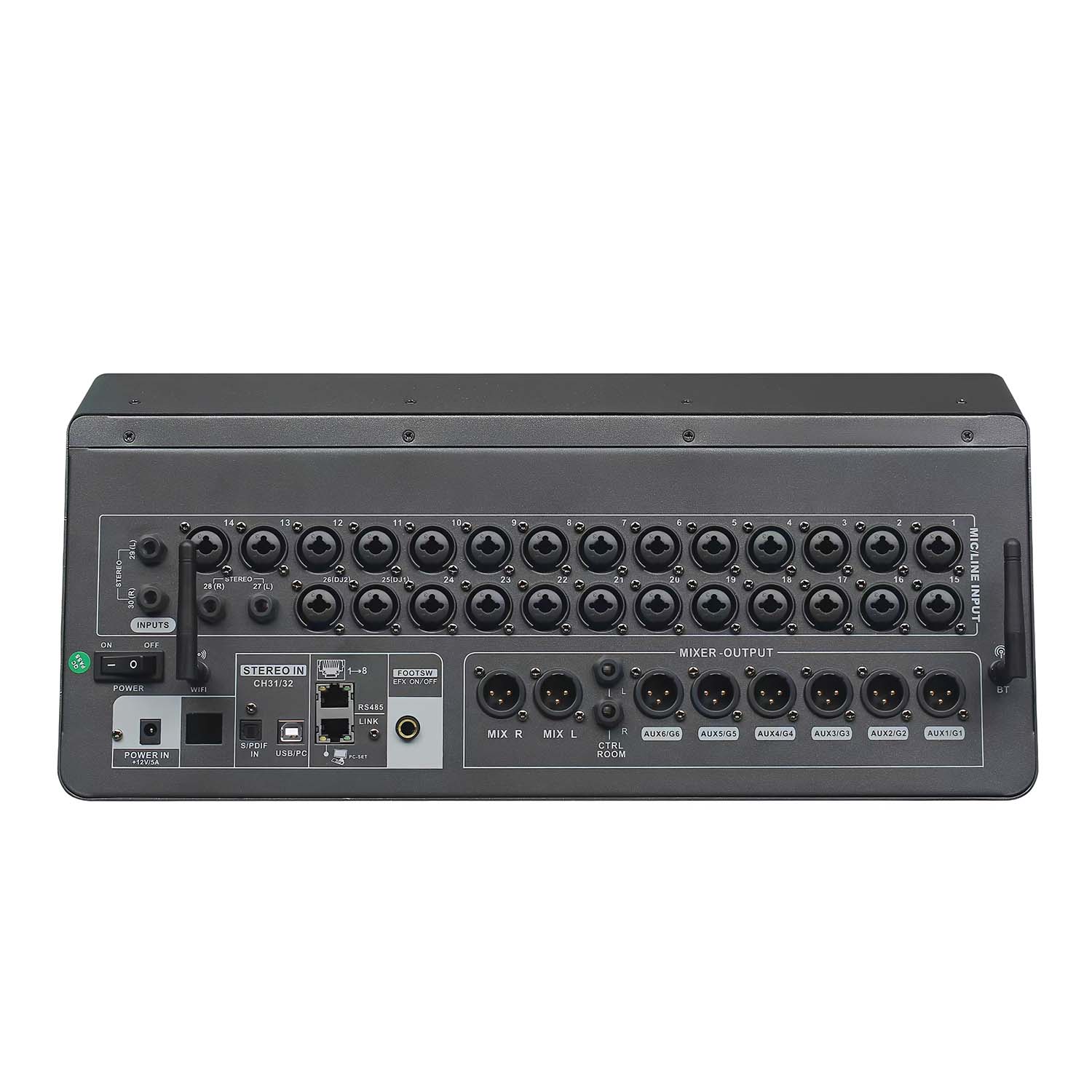 MX2610 professional digital mixing console view 3