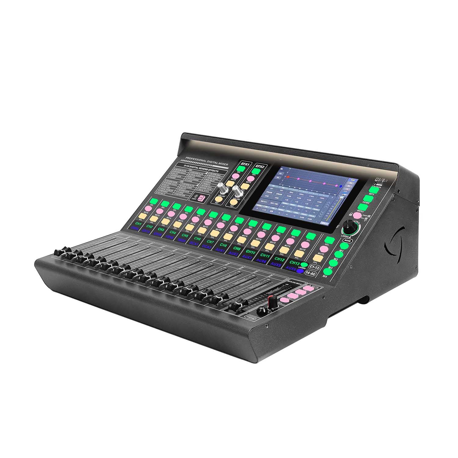 MX1610 professional digital mixing console view 2