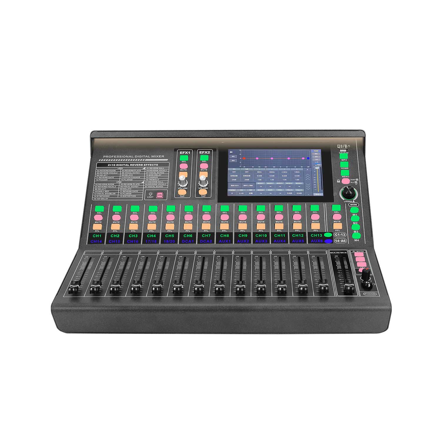 MX1610 professional digital mixing console view 1