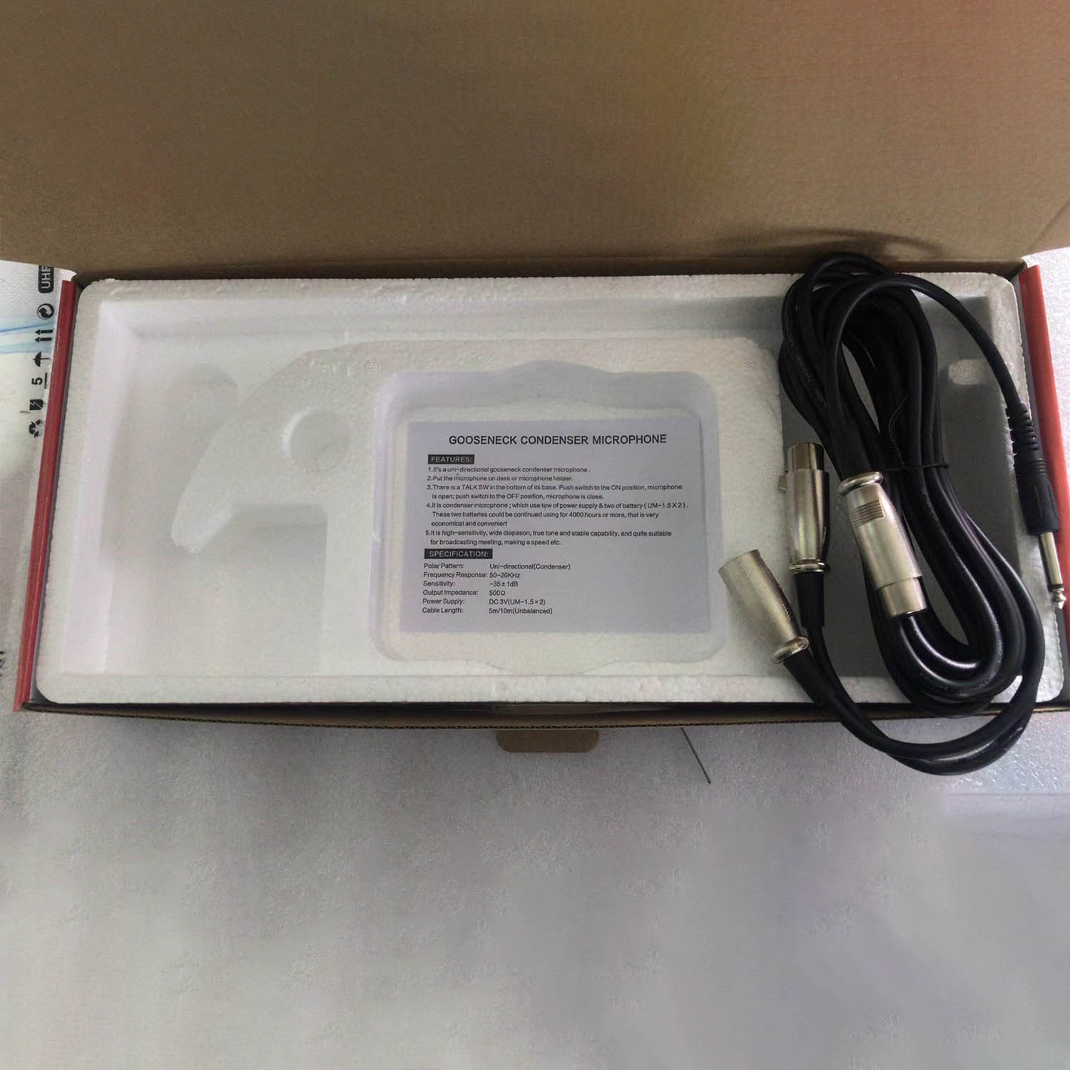 GL-838 super-cardioid gooseneck microphone view 2