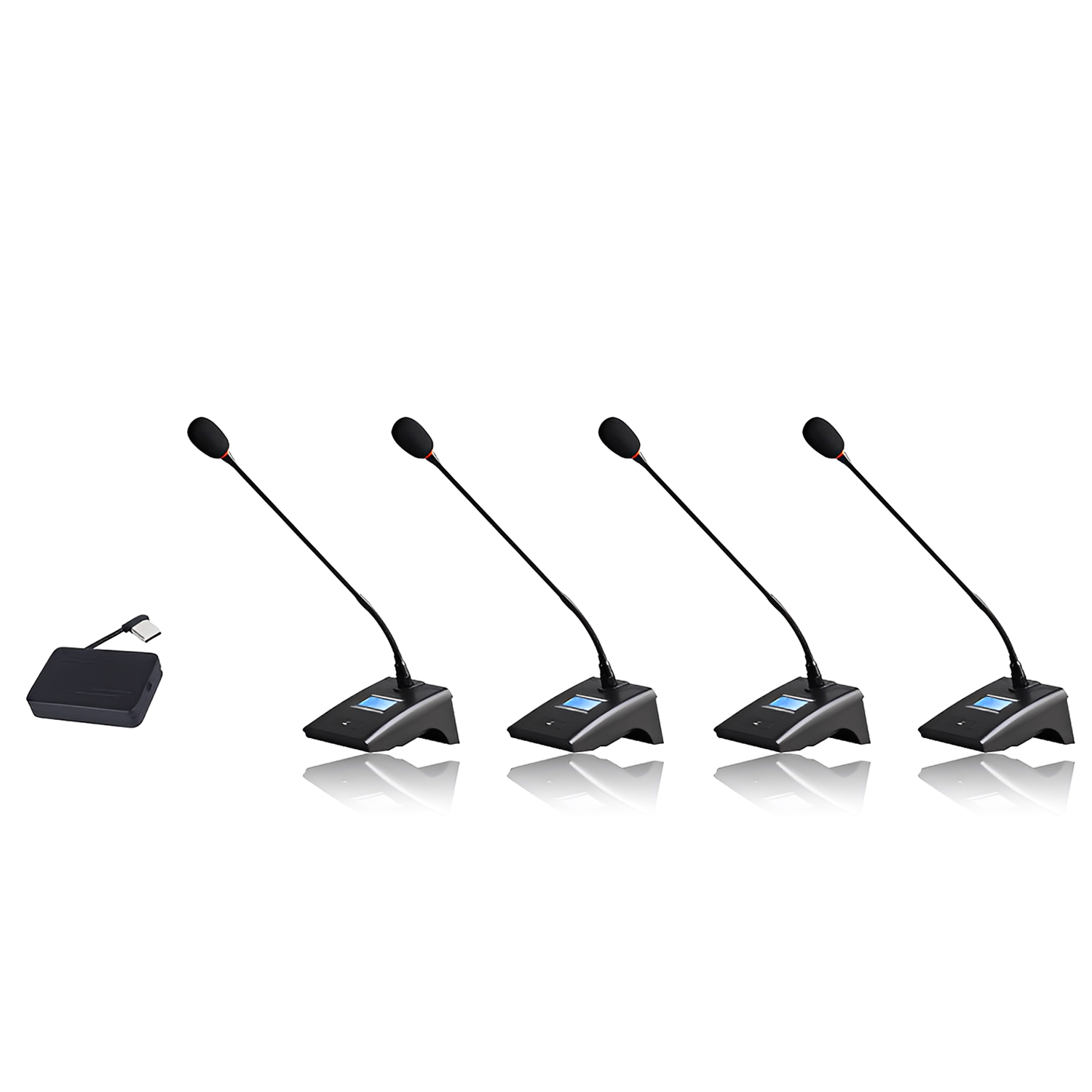 USB-104M four-channel wireless microphone system view 1