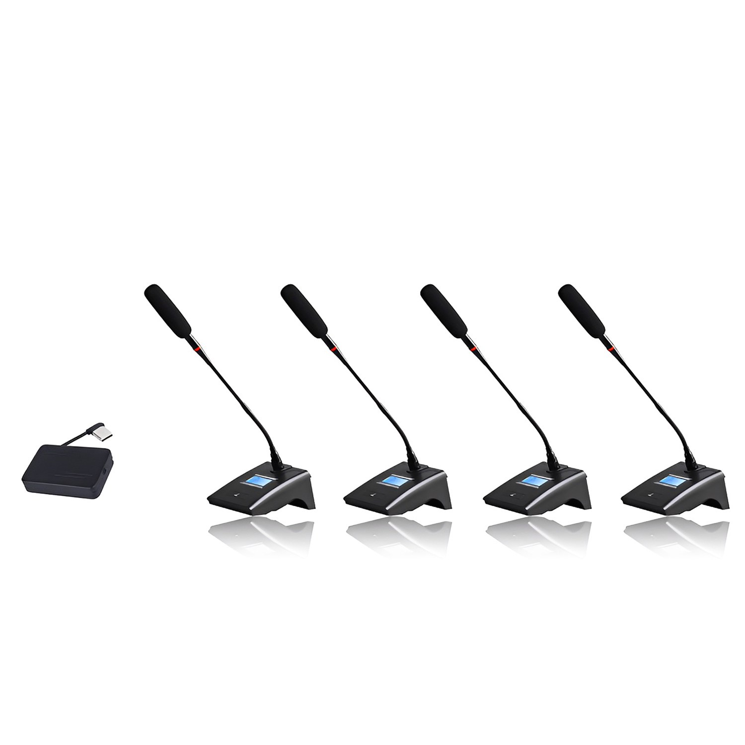 USB-104M four-channel wireless microphone system view 2