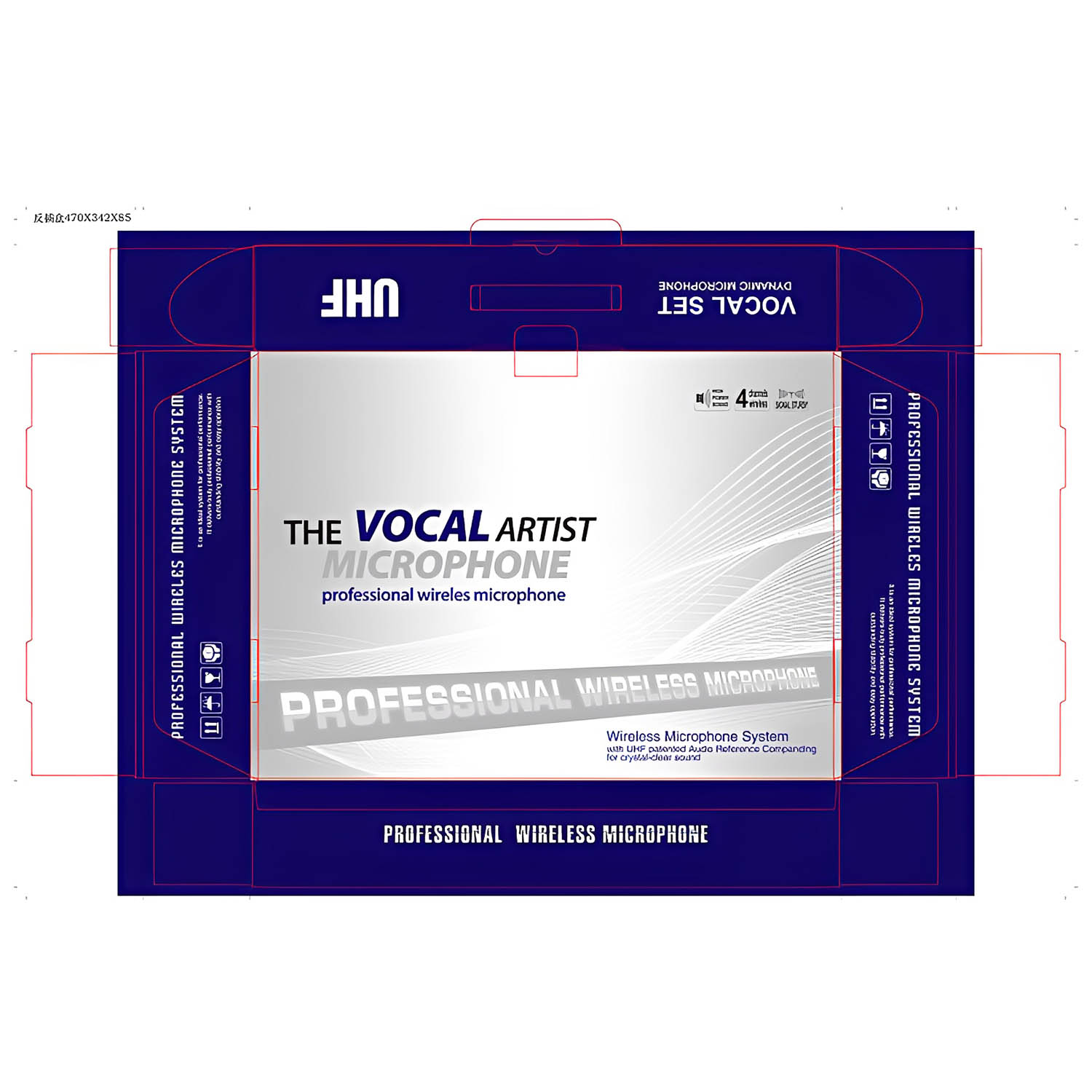 USB-104M four-channel wireless microphone system view 3
