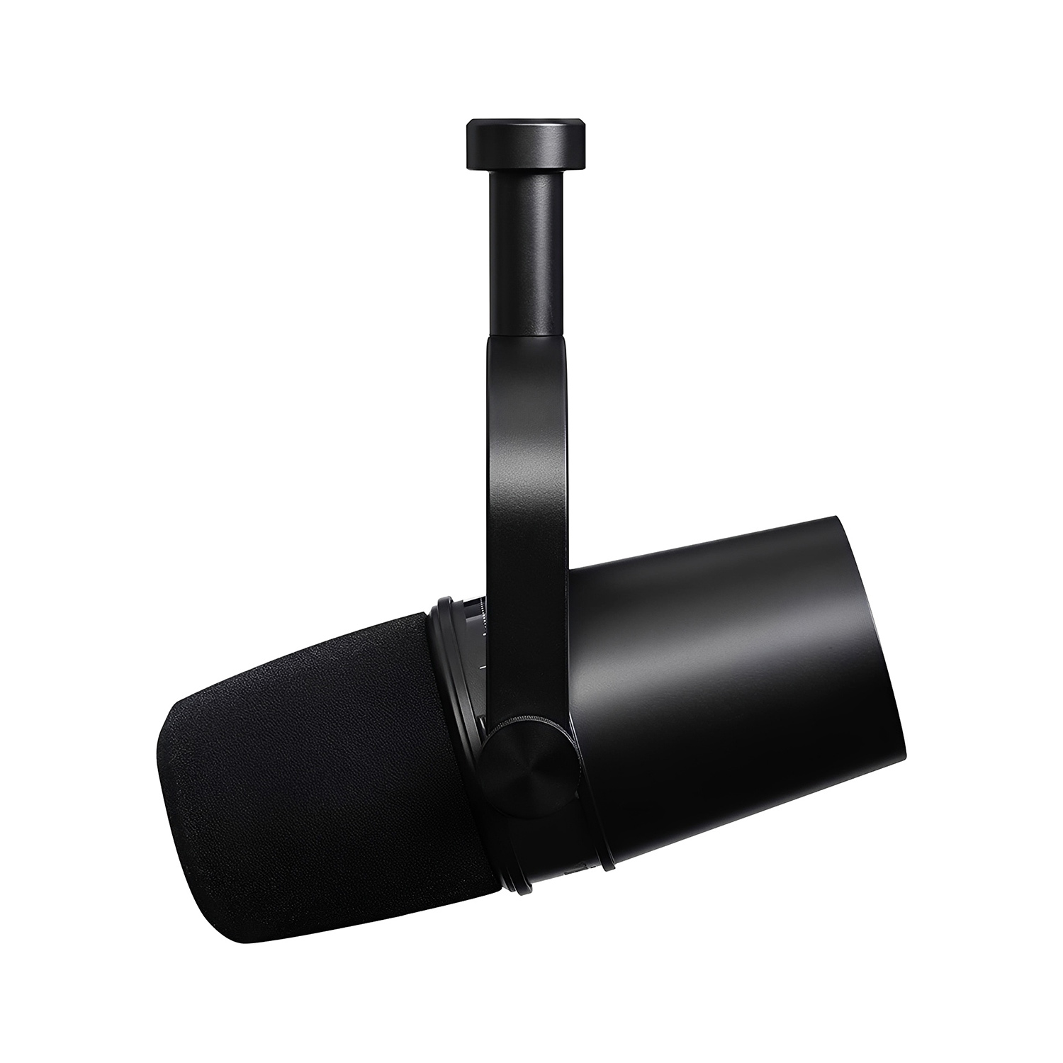 MV7 black USB XLR podcast microphone view 2