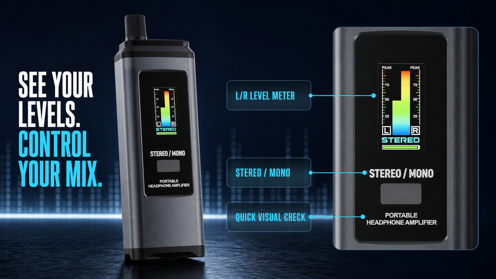 EMPX Portable Professional Monitor Headphone Amplifier product view