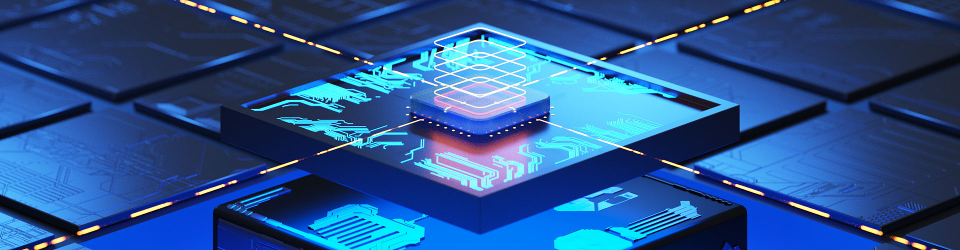 高科技芯片与电路板背景